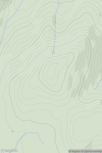Thumbnail image for Moelfre [Welshpool to Hay-on-Wye] [SN995829] showing contour plot for surrounding peak